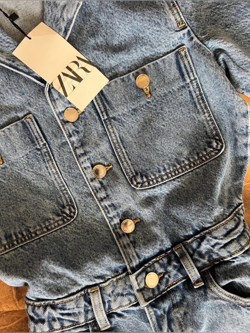Zara Blue Denim Jumpsuit - Picture 3 of 12